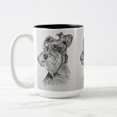 Schnauzer Zweifarbige Tasse (Links)