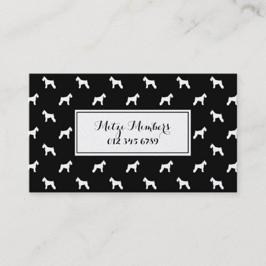 SchnauzerhundeVisitenkarte Visitenkarte (Vorderseite)