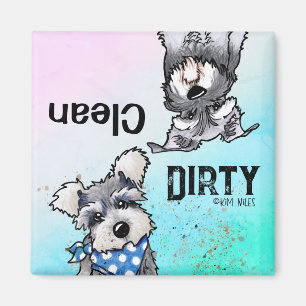 Schnauzers Clean Dirty Geschirrspülmaschine Magnet