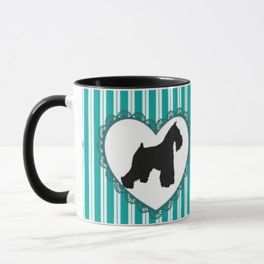 Schnauzers-Herzen und Kaffee-Tasse Tasse (Links)
