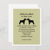 Schnauzers Hochzeitsankündigung Einladung (Vorne/Hinten)
