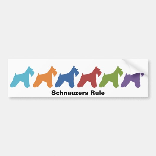 Schnauzers-Regel Autoaufkleber (Vorne)
