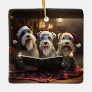 Schnauzers Weihnachtsfest Feiertag Keramikornament