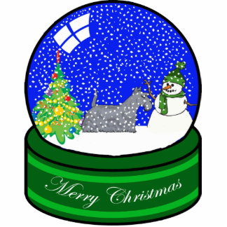 Schnauzerschnekugel Fotoskulptur Ornament