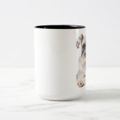 Schnauzerwelpen-Kaffee-Tasse Zweifarbige Tasse (Mittel)