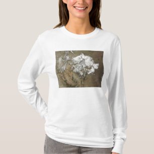 Schneabdeckungen die felsigen Berge in vereinigtem T-Shirt