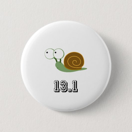 Schnecke 13.1 (Halbmarathon) Button (Vorderseite)