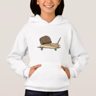 Schnecke als Skater mit Skateboard Hoodie