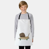 Schnecke als Skater mit Skateboard Schürze (Getragen)