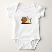 Schnecke am Joggen auf Treadmill Baby Strampler (Vorderseite)