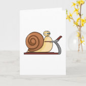 Schnecke am Joggen auf Treadmill Karte (Gelbe Blume)