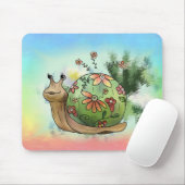 Schnecke am Teich Mousepad (Mit Mouse)