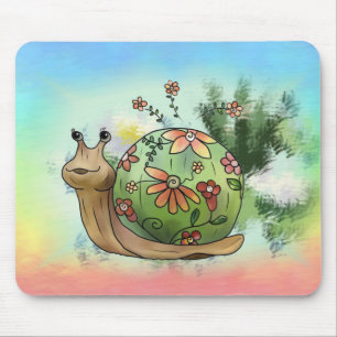 Schnecke am Teich Mousepad