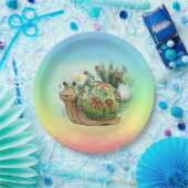 Schnecke am Teich Pappteller (Party)