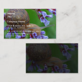 Schnecke auf Blumen Visitenkarte (Vorne/Hinten)