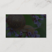 Schnecke auf Blumen Visitenkarte (Rückseite)