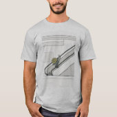Schnecke auf dem Escalator - Minimalistisches T-Sh T-Shirt (Vorderseite)