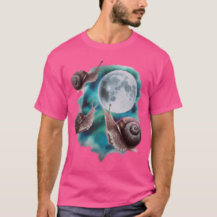 Schnecke auf dem Mond T-Shirt