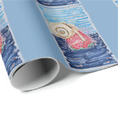 Schnecke auf der Erdbeere Geschenkpapier (Rolleneckpunkt)