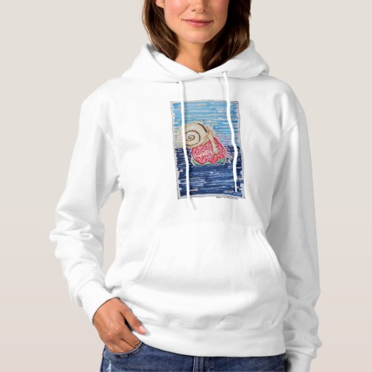 Schnecke auf der Erdbeere Hoodie (Vorderseite)