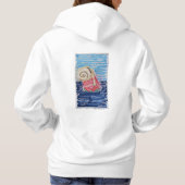 Schnecke auf der Erdbeere Hoodie (Rückseite)