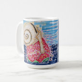 Schnecke auf der Erdbeere Kaffeetasse (Vorderseite Links)