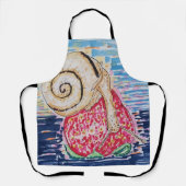Schnecke auf der Erdbeere Schürze (Vorderseite)