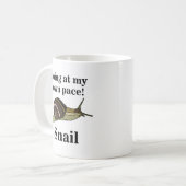 Schnecke auf meinem eigenen Pace Funny Snail gehen Kaffeetasse (Vorderseite Links)