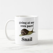 Schnecke auf meinem eigenen Pace Funny Snail gehen Kaffeetasse (Links)