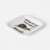 Schnecke auf meinem eigenen Pace Funny Snail Party Pappteller (Gewinkelt)