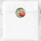 Schnecke auf Strawberry Runder Aufkleber (Tasche)