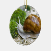 Schnecke aus Burgund Keramikornament (Rechts)