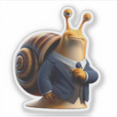 Schnecke.Bosssnase Aufkleber (Vorderseite)
