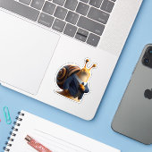 Schnecke.Bosssnase Aufkleber (Laptop mit iPhone)