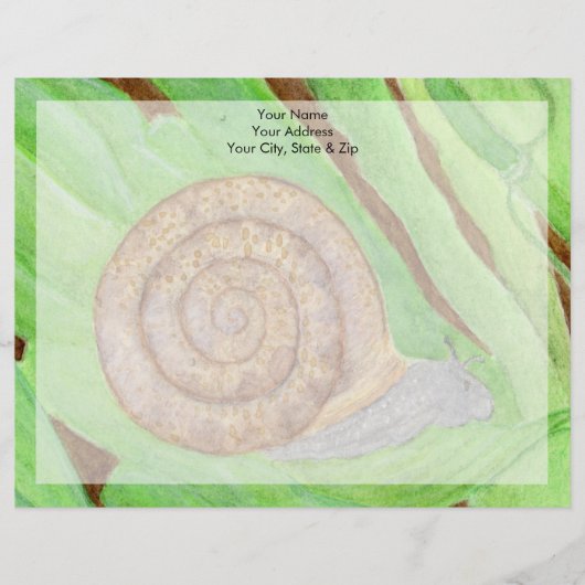 Schnecke Briefbogen (Vorderseite)