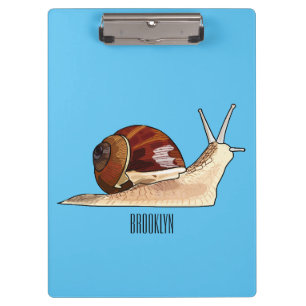 Schnecke Cartoon-Illustration Klemmbrett