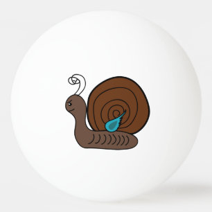 Schnecke-Cartoon Tischtennisball