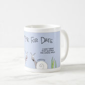 Schnecke Datum Kaffeetasse (VorderseiteRechts)