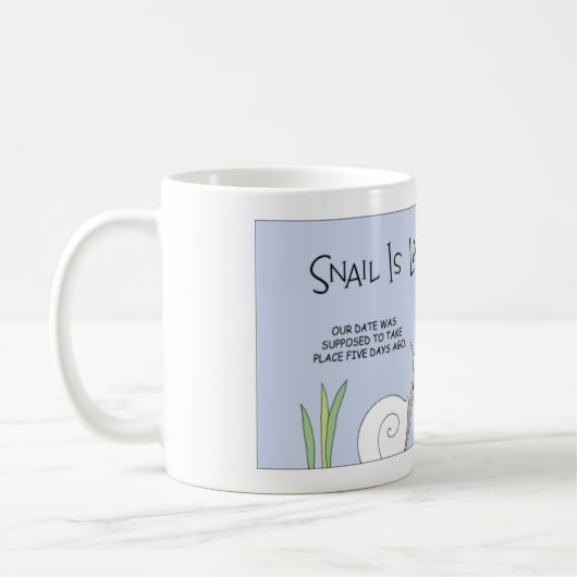 Schnecke Datum Kaffeetasse (Links)