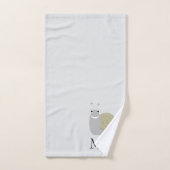 Schnecke Design Monogramm Jeder Farbige Hintergrun Badhandtuch Set (Handtuch)