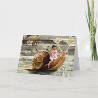 Schnecke-Fahrgruß-Karte Karte