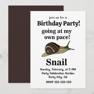 Schnecke geht auf meinem eigenen Pace Funny Snail  Einladung