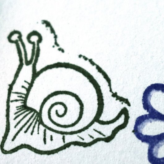 Schnecke Gummistempel