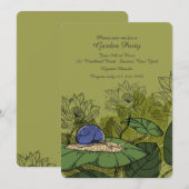 Schnecke im Garten Einladung (Vorne/Hinten)