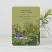 Schnecke im Garten Einladung (Stehend Vorderseite)