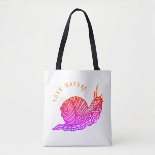 Schnecke im Grafikstil Tasche