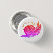 Schnecke im grafischen Stil Button (Vorne & Hinten)