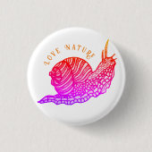 Schnecke im grafischen Stil Button (Vorderseite)