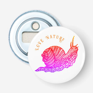 Schnecke im grafischen Stil Flaschenöffner