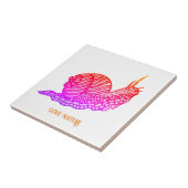 Schnecke im grafischen Stil Fliese (Seite)